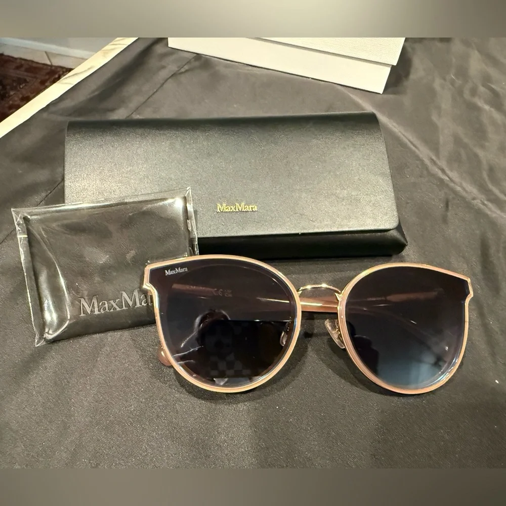 MaxMara Women's Mm Ilde lii Cat Eye Sunglasses Gold Copper